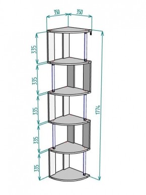 Стеллаж Maria S113-MA (Леда) в Магнитогорске - magnitogorsk.mebel24.online | фото 2