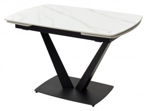 Стол ALATRI 120 MATT WHITE MARBLE SOLID CERAMIC / BLACK, ®DISAUR в Магнитогорске - magnitogorsk.mebel24.online | фото 2