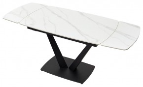 Стол ALATRI 120 MATT WHITE MARBLE SOLID CERAMIC / BLACK, ®DISAUR в Магнитогорске - magnitogorsk.mebel24.online | фото 4