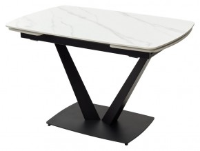 Стол ALATRI 120 MATT WHITE MARBLE SOLID CERAMIC / BLACK, ®DISAUR в Магнитогорске - magnitogorsk.mebel24.online | фото 7