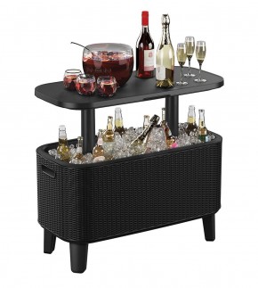Стол Беви Бар (Bevy Bar Large Cool Bar), графит в Магнитогорске - magnitogorsk.mebel24.online | фото 3