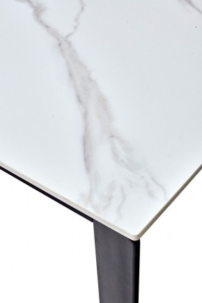 Стол CORNER 120 MATT WHITE MARBLE SOLID CERAMIC / BLACK, ®DISAUR в Магнитогорске - magnitogorsk.mebel24.online | фото 3