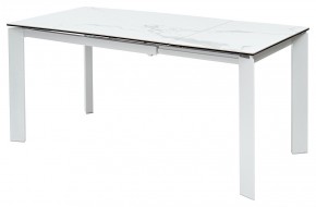 Стол CORNER 120 MATTE STATUARIO Белый мрамор матовый керамика, стекло/ белый каркас, ®DISAUR в Магнитогорске - magnitogorsk.mebel24.online | фото 1