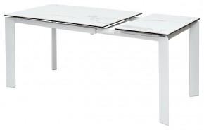 Стол CORNER 120 MATTE STATUARIO Белый мрамор матовый керамика, стекло/ белый каркас, ®DISAUR в Магнитогорске - magnitogorsk.mebel24.online | фото 5