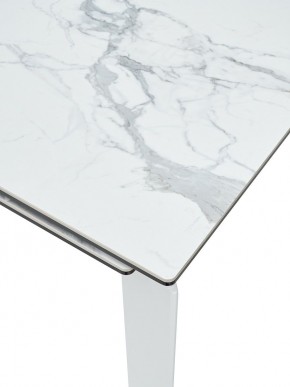 Стол CORNER 120 MATTE STATUARIO Белый мрамор матовый керамика, стекло/ белый каркас, ®DISAUR в Магнитогорске - magnitogorsk.mebel24.online | фото 6