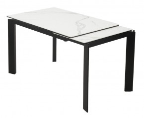 Стол CORNER 120 MATTE STATUARIO Белый мрамор матовый керамика, стекло/ черный каркас, ®DISAUR в Магнитогорске - magnitogorsk.mebel24.online | фото 3