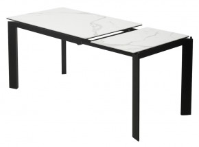 Стол CORNER 120 MATTE STATUARIO Белый мрамор матовый керамика, стекло/ черный каркас, ®DISAUR в Магнитогорске - magnitogorsk.mebel24.online | фото 4