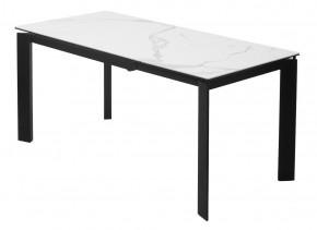 Стол CORNER 120 MATTE STATUARIO Белый мрамор матовый керамика, стекло/ черный каркас, ®DISAUR в Магнитогорске - magnitogorsk.mebel24.online | фото 5