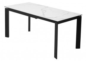 Стол CORNER 120 MATTE STATUARIO Белый мрамор матовый керамика, стекло/ черный каркас, ®DISAUR в Магнитогорске - magnitogorsk.mebel24.online | фото 6