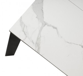 Стол CORNER 120 MATTE STATUARIO Белый мрамор матовый керамика, стекло/ черный каркас, ®DISAUR в Магнитогорске - magnitogorsk.mebel24.online | фото 8