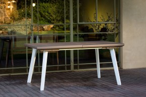 Стол Гармония раздвижной (Harmony Extendable) белый-капучино в Магнитогорске - magnitogorsk.mebel24.online | фото 1