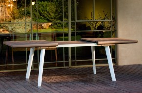 Стол Гармония раздвижной (Harmony Extendable) белый-капучино в Магнитогорске - magnitogorsk.mebel24.online | фото 3