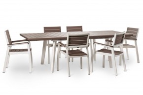 Стол Гармония раздвижной (Harmony Extendable) белый-капучино в Магнитогорске - magnitogorsk.mebel24.online | фото 6