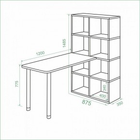 Стол компьютерный Bartolo в Магнитогорске - magnitogorsk.mebel24.online | фото 2