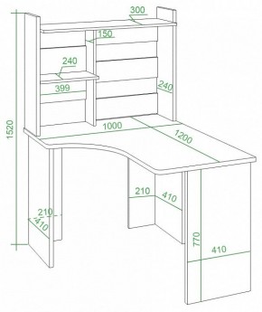 Стол компьютерный Домино Lite СКЛ-Угл120+НКЛ-100 в Магнитогорске - magnitogorsk.mebel24.online | фото 2