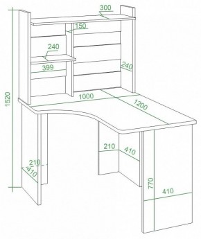 Стол компьютерный Домино Lite СКЛ-Угл120+НКЛ-100 в Магнитогорске - magnitogorsk.mebel24.online | фото 2