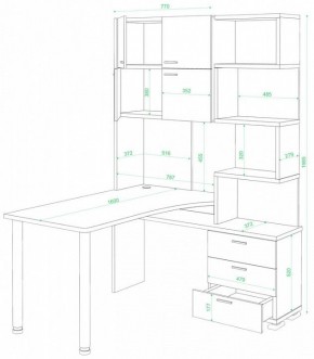 Стол компьютерный Домино нельсон СР-500М/160 в Магнитогорске - magnitogorsk.mebel24.online | фото 2