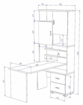 Стол компьютерный Домино СР-720/140 в Магнитогорске - magnitogorsk.mebel24.online | фото 2