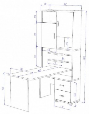 Стол компьютерный Домино СР-720/160 в Магнитогорске - magnitogorsk.mebel24.online | фото 2