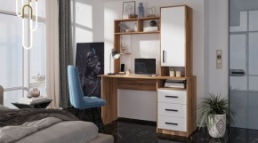 ФАВОРИТ Стол компьютерный (дуб вотан/белый) в Магнитогорске - magnitogorsk.mebel24.online | фото