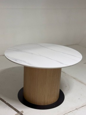 Стол MESA D120 цвет БЕЛЫЙ МРАМОР M326 / Каркас OAK, ®DISAUR в Магнитогорске - magnitogorsk.mebel24.online | фото 2