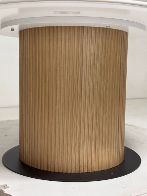 Стол MESA D120 цвет БЕЛЫЙ МРАМОР M326 / Каркас OAK, ®DISAUR в Магнитогорске - magnitogorsk.mebel24.online | фото 4