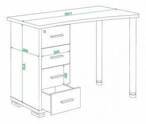 Стол письменный Домино СКМ-50 в Магнитогорске - magnitogorsk.mebel24.online | фото 6