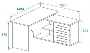 Стол письменный КСТ-109Л в Магнитогорске - magnitogorsk.mebel24.online | фото 3