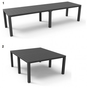 Стол раскладной Джули (Julie Double table 2 configurations) Графит в Магнитогорске - magnitogorsk.mebel24.online | фото