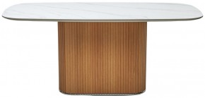 Стол TAMPA 180 цвет БЕЛЫЙ МРАМОР M326, керамика / Каркас OAK, ®DISAUR в Магнитогорске - magnitogorsk.mebel24.online | фото 9