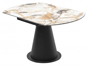 Стол TERAMO 135 GLOSS GRAND JADE SOLID CERAMIC, керамика, поворотн.механизм / Черный каркас, ®DISAUR в Магнитогорске - magnitogorsk.mebel24.online | фото 11