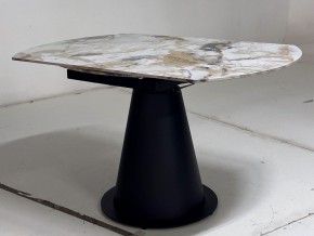 Стол TERAMO 135 GLOSS GRAND JADE SOLID CERAMIC, керамика, поворотн.механизм / Черный каркас, ®DISAUR в Магнитогорске - magnitogorsk.mebel24.online | фото 9