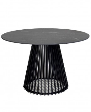 Стол TERNI 120 MATT BLACK MARBLE SOLID CERAMIC Черный мрамор матовый, керамика /Черн.каркас, ®DISAUR в Магнитогорске - magnitogorsk.mebel24.online | фото 3