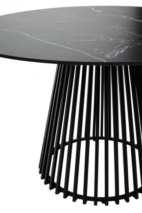 Стол TERNI 120 MATT BLACK MARBLE SOLID CERAMIC Черный мрамор матовый, керамика /Черн.каркас, ®DISAUR в Магнитогорске - magnitogorsk.mebel24.online | фото 5
