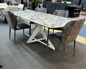 Стол VICENZA 220 BULGARI WHITE, керамика / белый, ®DISAUR в Магнитогорске - magnitogorsk.mebel24.online | фото 2