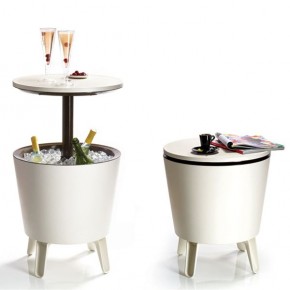 Столик-холодильник COOL BAR крем-шоколад в Магнитогорске - magnitogorsk.mebel24.online | фото 1
