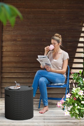 Столик-холодильник Кул-Стул (Cool stool) графит в Магнитогорске - magnitogorsk.mebel24.online | фото 1