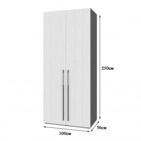 СТОУН С21 Шкаф 2-х створчатый (камень темный/ирландский дуб) в Магнитогорске - magnitogorsk.mebel24.online | фото 2