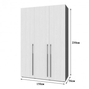 СТОУН С31 Шкаф 3-х створчатый с ящиками (анкор темный/анкор светлый) в Магнитогорске - magnitogorsk.mebel24.online | фото 2