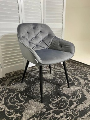 Стул BREEZE BLUVEL-14 GREY, велюр / черный каркас М-City в Магнитогорске - magnitogorsk.mebel24.online | фото 6