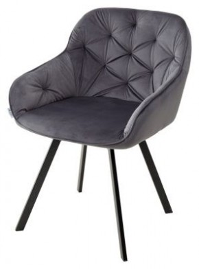 Стул GALE 360 град. поворот. BLUVEL-14 GREY, велюр/ черный каркас, М-City в Магнитогорске - magnitogorsk.mebel24.online | фото 1