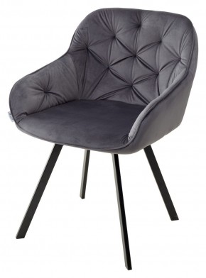 Стул GALE 360 град. поворот. BLUVEL-14 GREY, велюр/ черный каркас, М-City в Магнитогорске - magnitogorsk.mebel24.online | фото 4