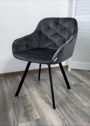 Стул GALE 360 град. поворот. BLUVEL-14 GREY, велюр/ черный каркас, М-City в Магнитогорске - magnitogorsk.mebel24.online | фото 6