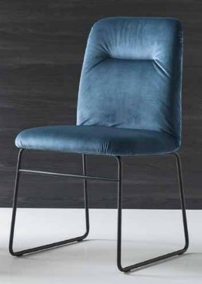 Стул GRETA CB/1904 MET.P15 MATT BLACK/ VENICE S0J OCEAN BLUE в Магнитогорске - magnitogorsk.mebel24.online | фото