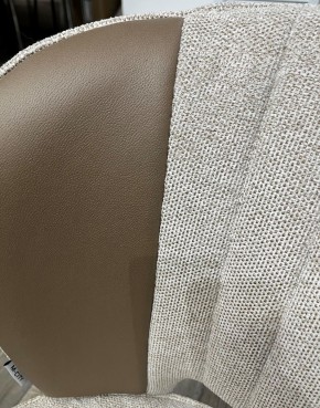 Стул HERMES WZ2042-02 светло-бежевый фактурный велюр/ HK017-31 серо-коричневый PU, М-City в Магнитогорске - magnitogorsk.mebel24.online | фото 2