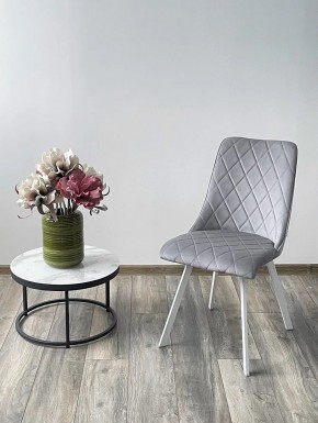 Стул TYCOON BLUVEL-03 LIGHT GREY / белый каркас М-City в Магнитогорске - magnitogorsk.mebel24.online | фото 2
