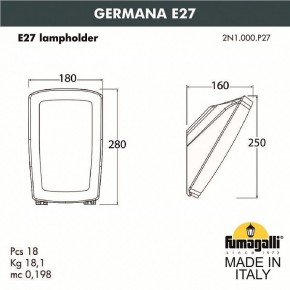 Светильник на штанге Fumagalli Germana 2N1.000.000.AYF1R в Магнитогорске - magnitogorsk.mebel24.online | фото 3
