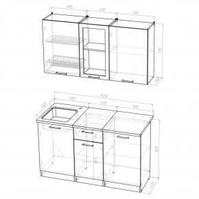 ТАТЬЯНА Кухонный гарнитур Медиум (1400 мм ) в Магнитогорске - magnitogorsk.mebel24.online | фото 2