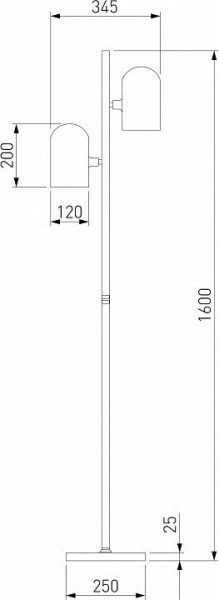 Торшер Eurosvet Bambola 01164/2 латунь в Магнитогорске - magnitogorsk.mebel24.online | фото 2