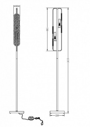 Торшер Maytoni Marmo MOD099FL-02G в Магнитогорске - magnitogorsk.mebel24.online | фото 2